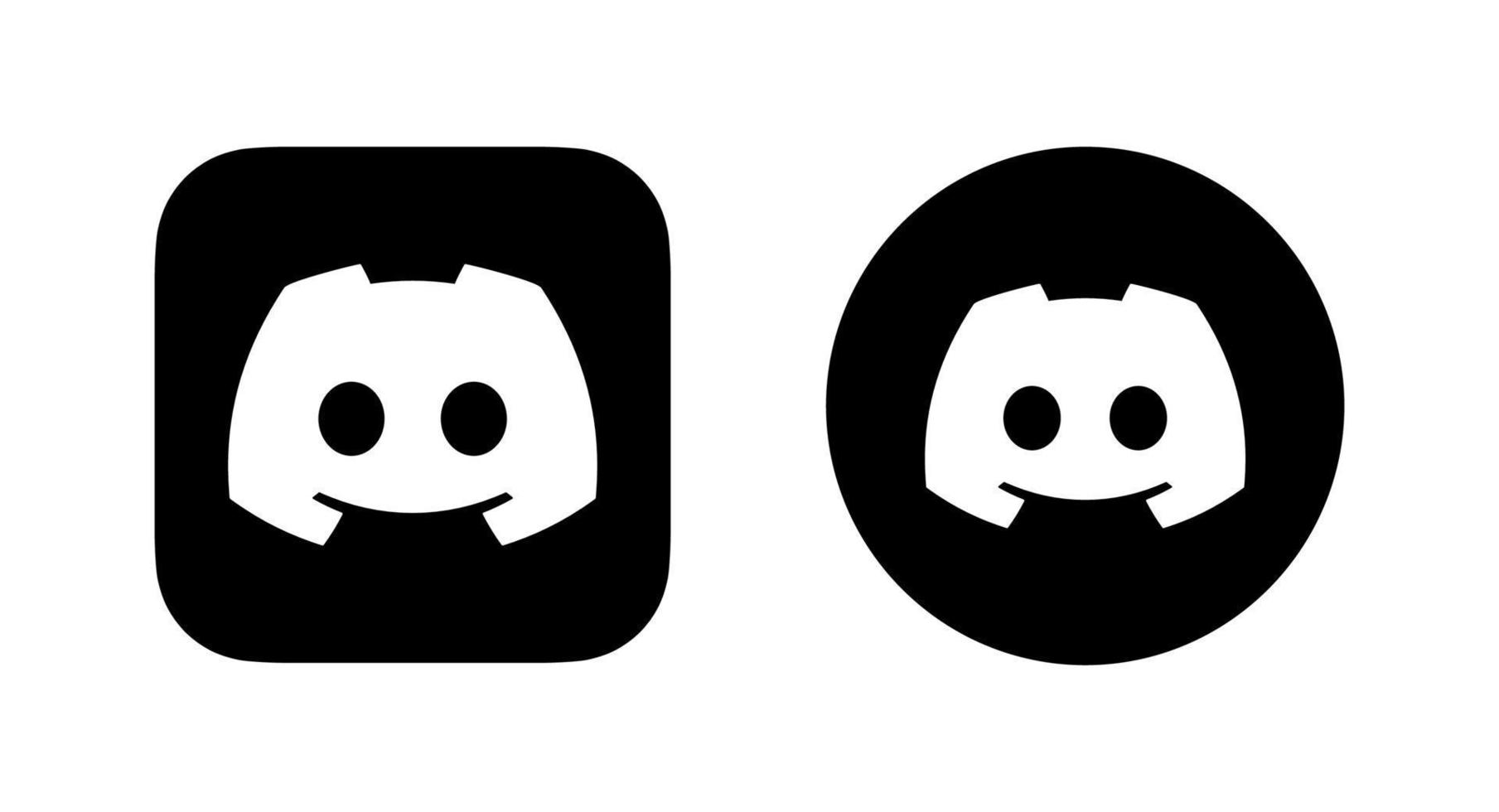 schwarzes Discord-Logo, schwarzes Discord-Symbol, schwarzer Discord-Symbol-freier Vektor