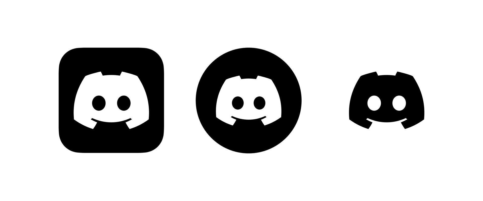 schwarzes Discord-Logo, schwarzes Discord-Symbol, schwarzer Discord-Symbol-freier Vektor