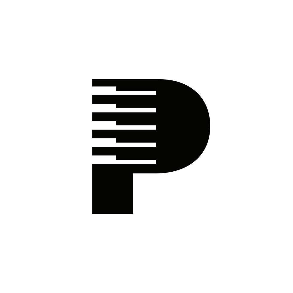 buchstabe p musiker symbol, klavier logo symbol vektorvorlage vektor