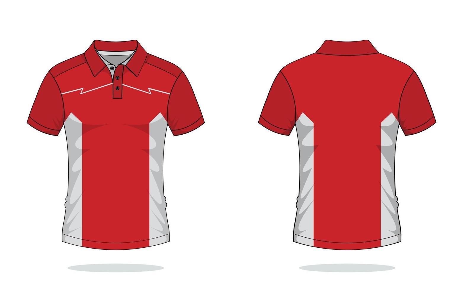 T-Shirt Polo-Design, rote Vorlage vektor