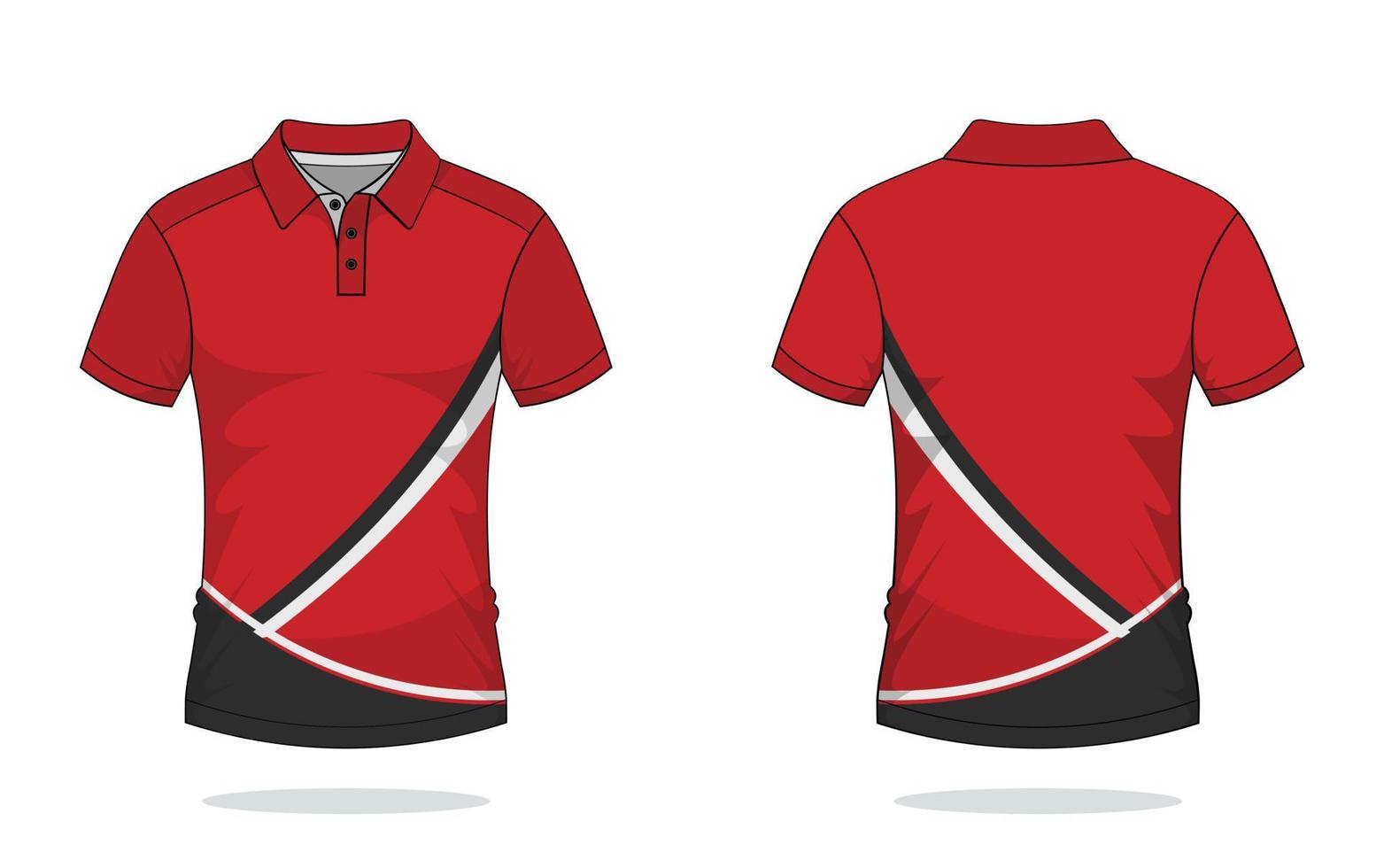 T-Shirt Polo-Design, rote Vorlage vektor