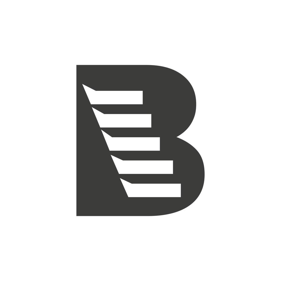 anfangsbuchstabe b treppenlogo. schritt logo symbol alphabet basierte vektorvorlage vektor