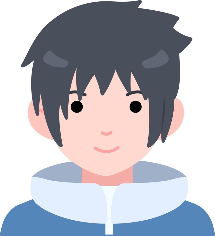 ung man pojke avatar användare person människor täcka vinter- platt stil vektor