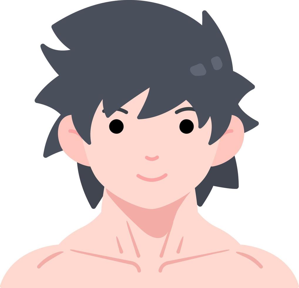 muskel man pojke avatar användare person människor tecknad serie söt platt stil vektor