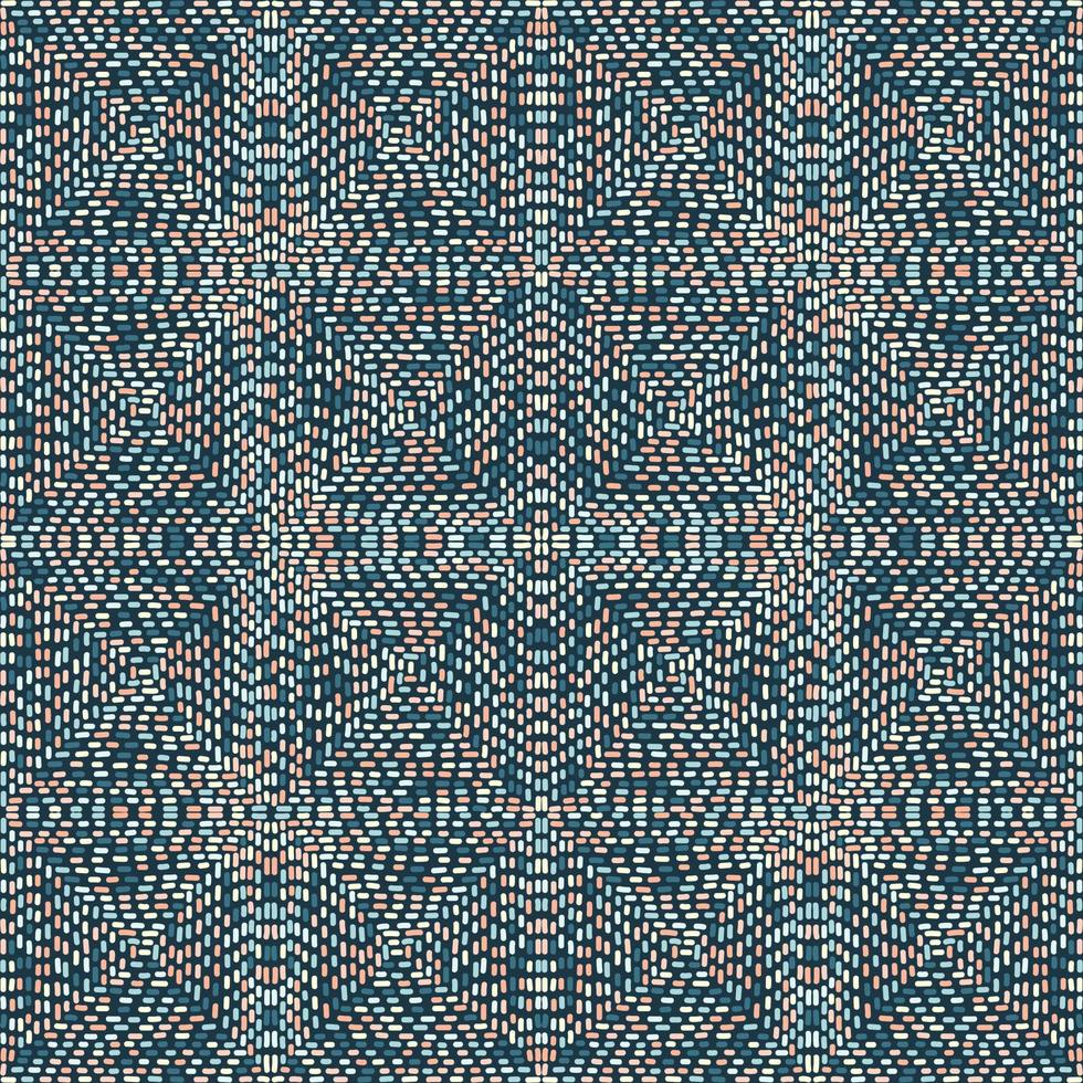 handgezeichnete gestrichelte Linien Mosaik nahtloses Muster. endlose Tapete der geometrischen unterbrochenen Linie. Striche Motiv. Doodle-Stil. vektor