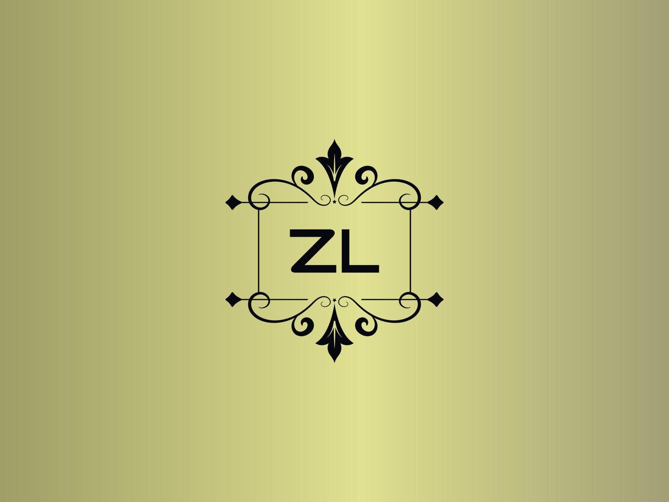 kreatives zl-logobild, erstklassiges zl-luxusbriefdesign vektor