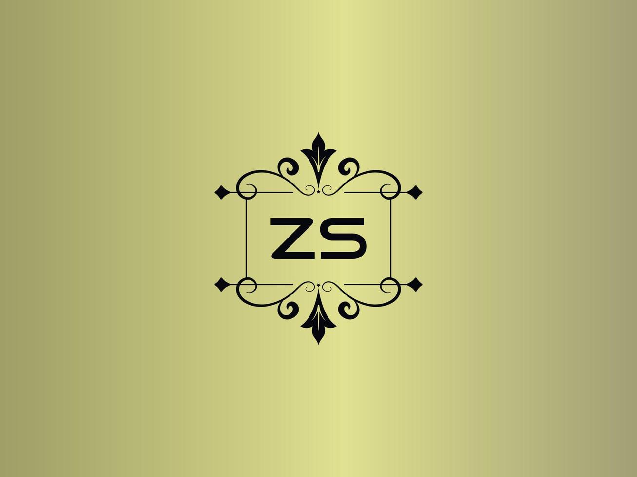 kreativ zs logotyp bild, premie zs lyx brev design vektor