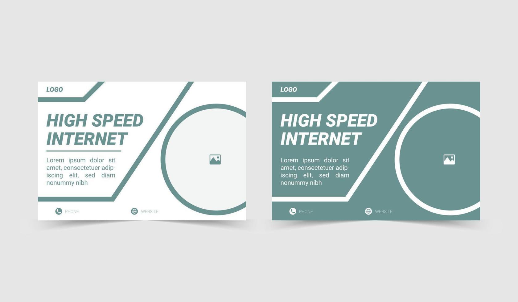hög hastighet internet förbindelse service vykort. bredband service vykort design vektor