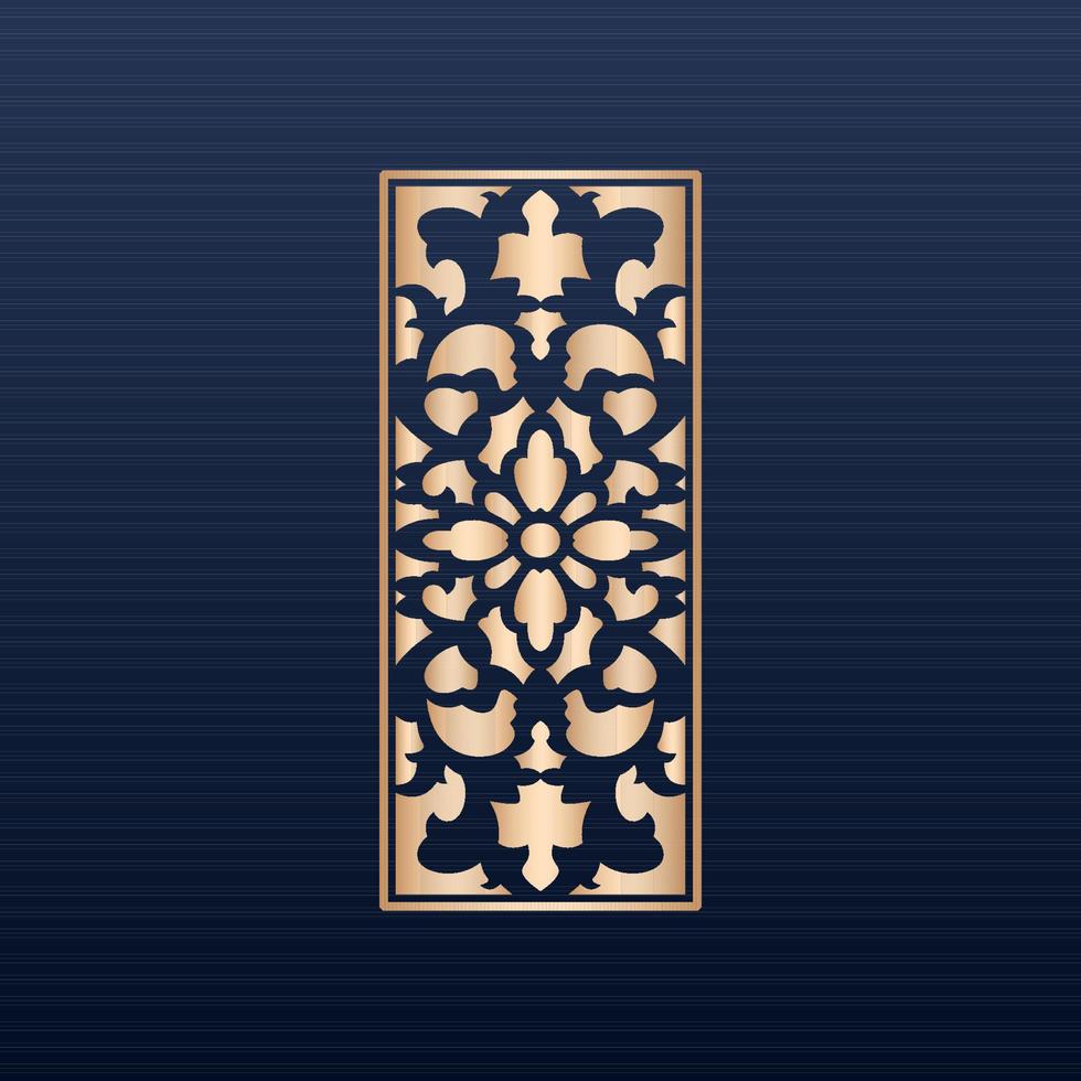 Lasergeschnittenes islamisches Muster - Lasergeschnittenes dekoratives Paneel-Set mit quadratischen Vorlagen mit Spitzenmuster - dekorative lasergeschnittene Paneel-Vorlage mit abstrakter Textur. geometrisches und florales laserschneiden cnc dxf vektor