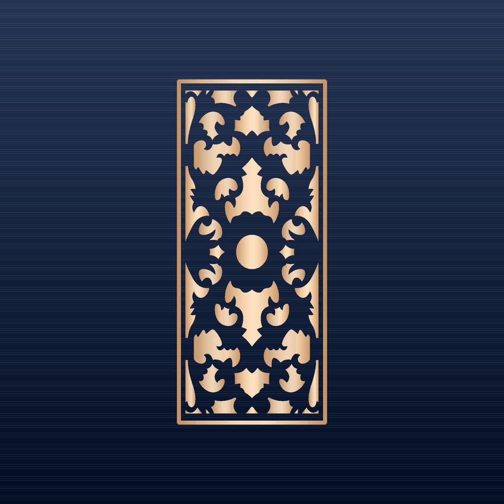 Lasergeschnittenes islamisches Muster - Lasergeschnittenes dekoratives Paneel-Set mit quadratischen Vorlagen mit Spitzenmuster - dekorative lasergeschnittene Paneel-Vorlage mit abstrakter Textur. geometrisches und florales laserschneiden cnc dxf vektor