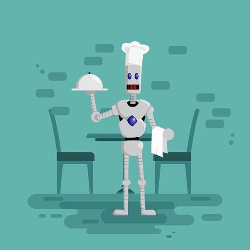 Ai Roboter Chef Illustration vektor