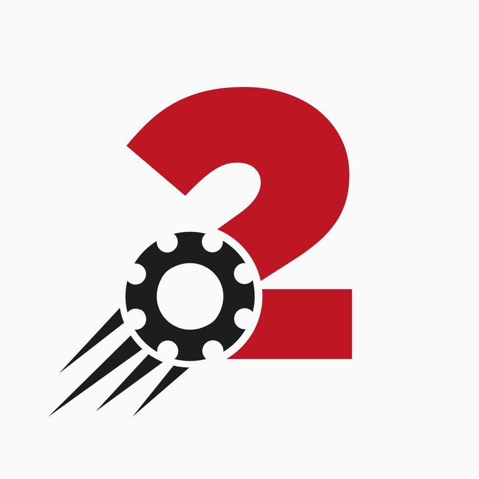 brev 2 redskap kugghjul logotyp. bil- industriell ikon, redskap logotyp, bil reparera symbol vektor