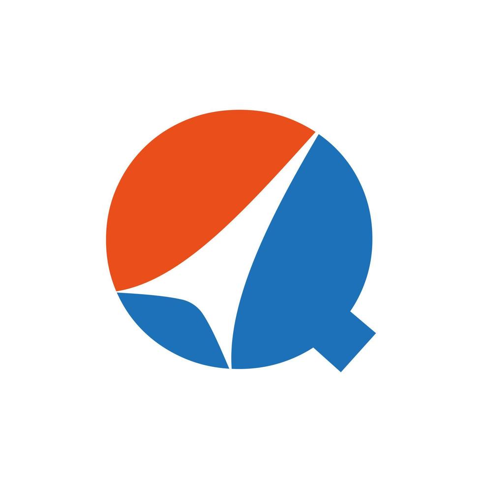 brev q logotyp design, minimalistisk monogram första baserad vektor mall