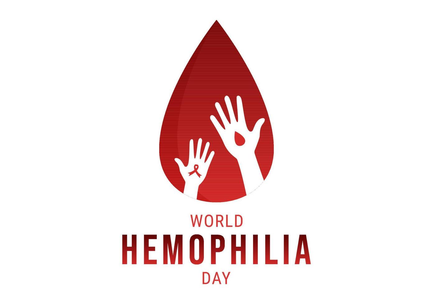 värld hemofili dag på april 17 illustration med röd blödning blod för webb baner eller landning sida i platt tecknad serie hand dragen mallar vektor