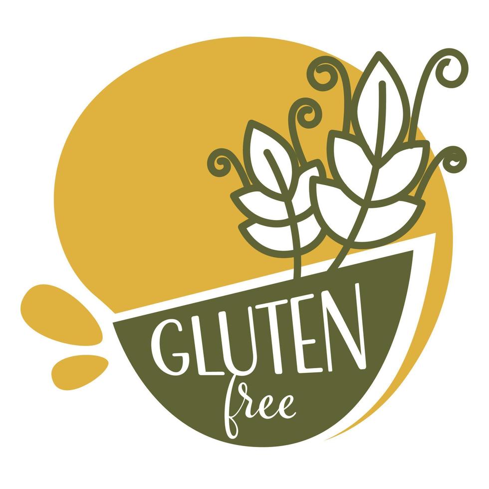 gluten fri produkt utan allergen komponent vektor