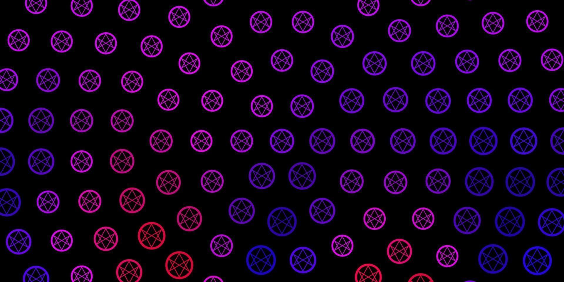 mörkblå, röd vektorstruktur med religionssymboler. vektor