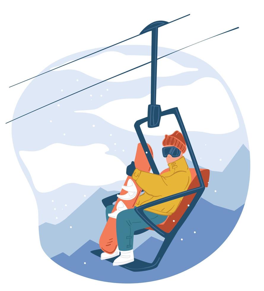 wintersport- und skigebietsaktivitäten im freien vektor