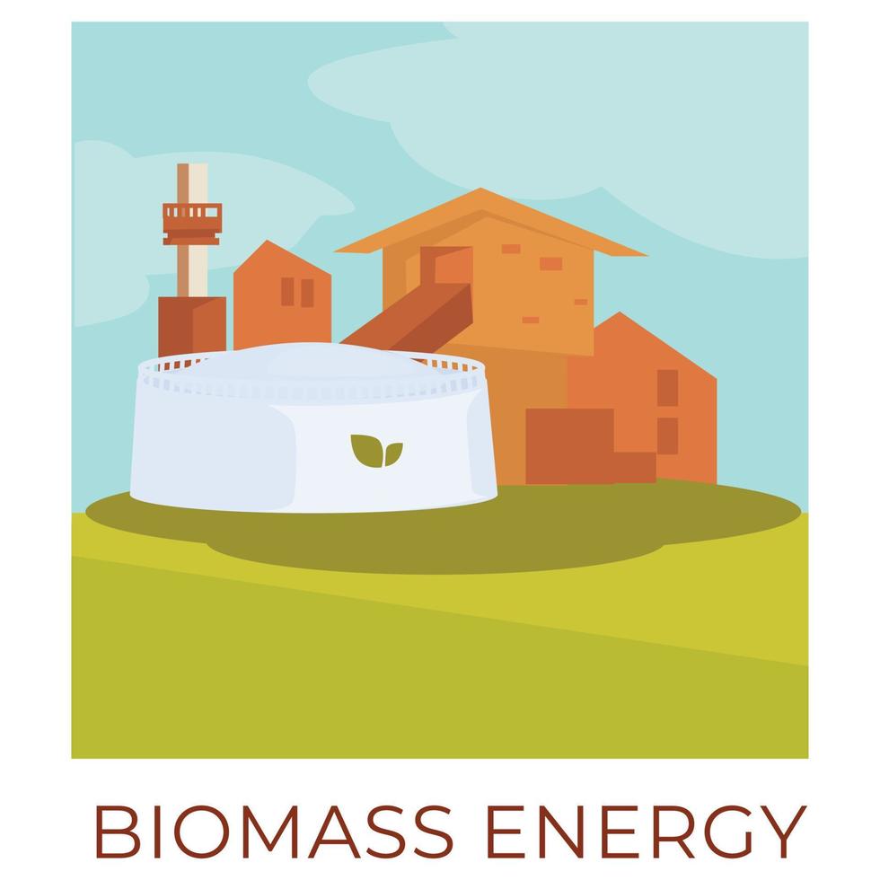 Energie aus Biomasse umweltfreundliche Möglichkeiten der Stromerzeugung vektor