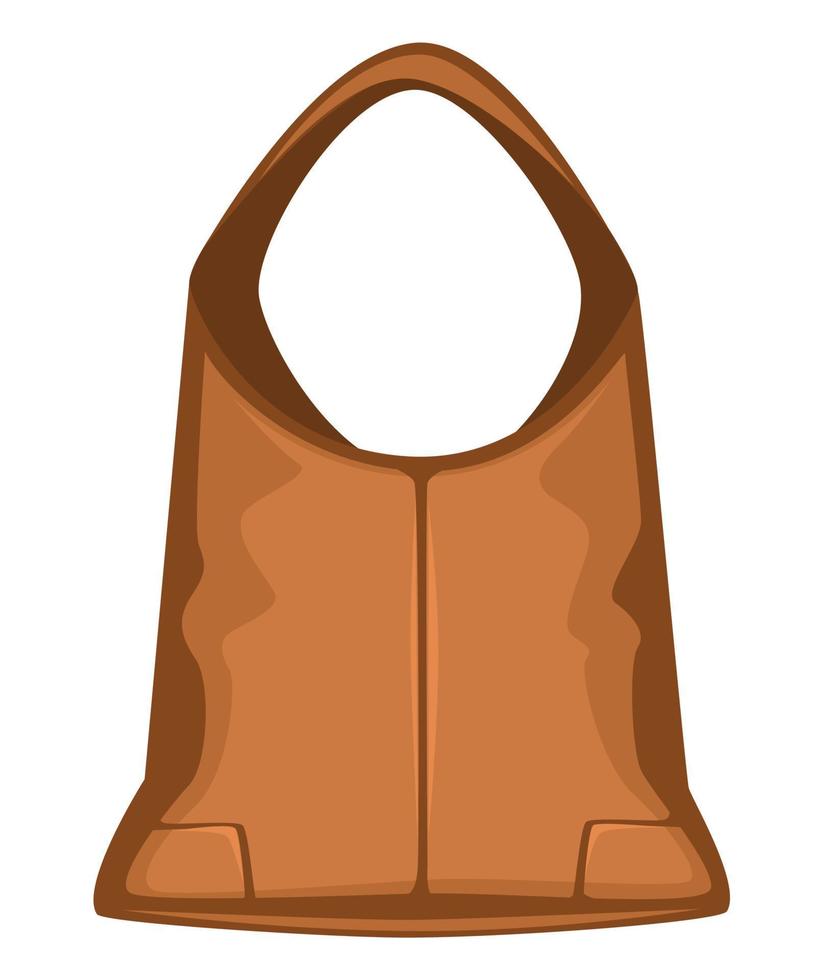 klassische Handtasche für Damen, Tasche aus Leder vektor