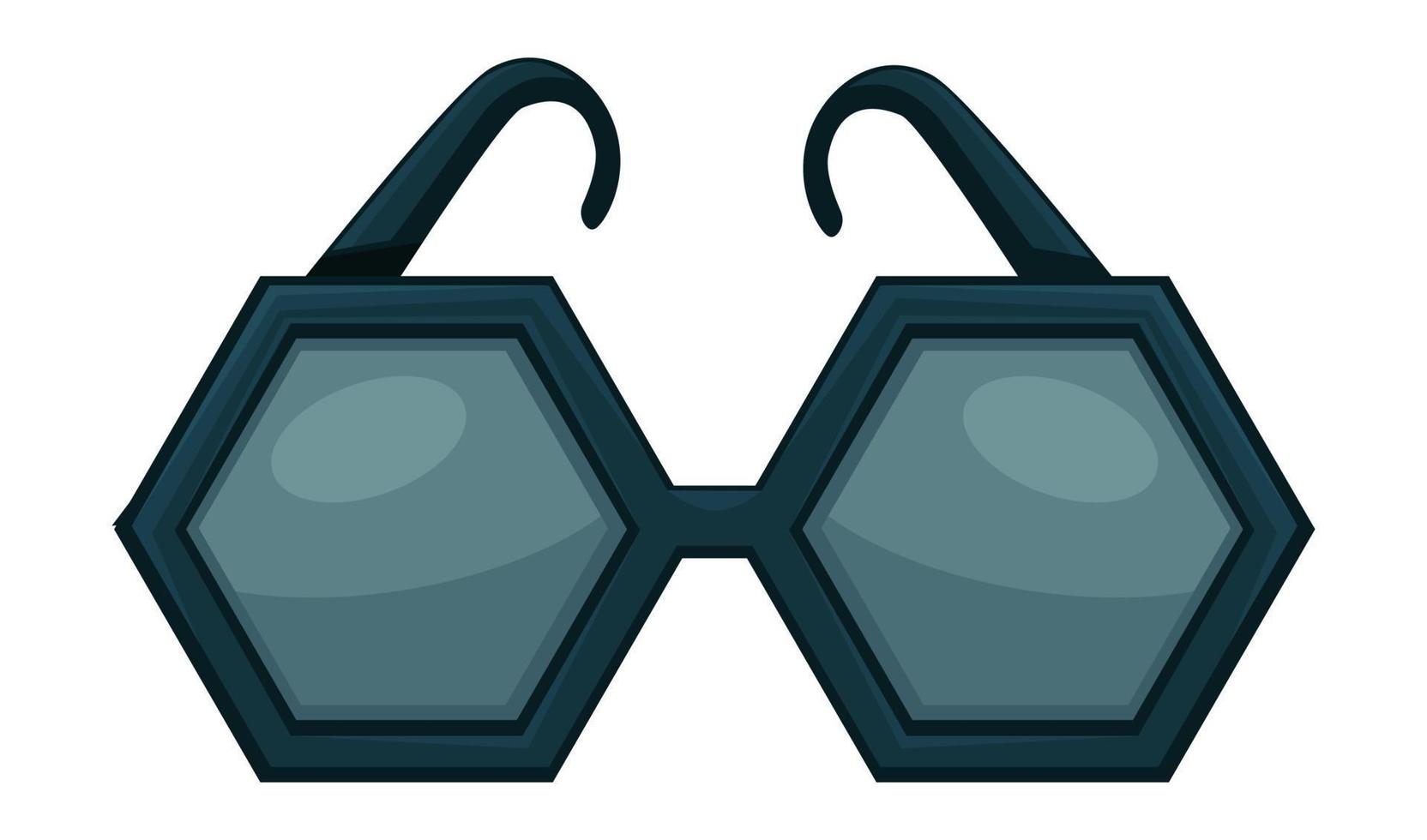 modische sonnenbrille in hexagonaler form vintage accessoires vektor