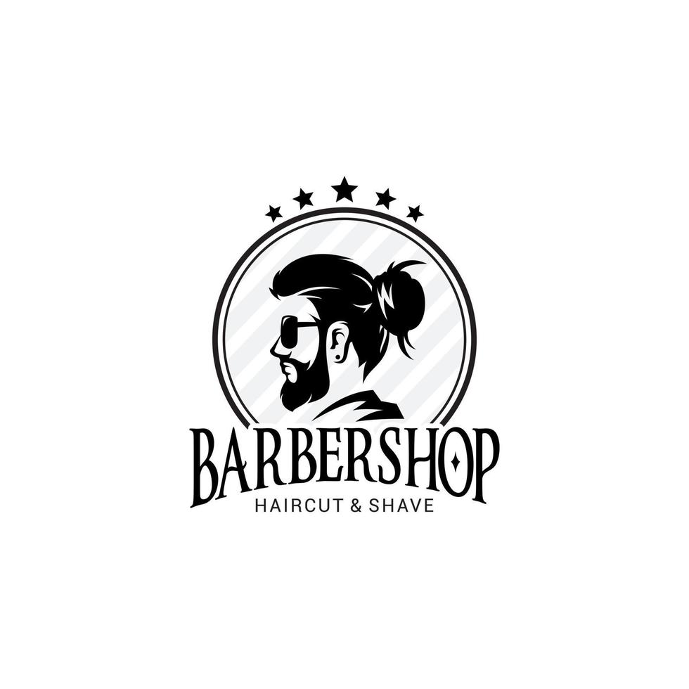 barberare affär logotyp vektor mall v10