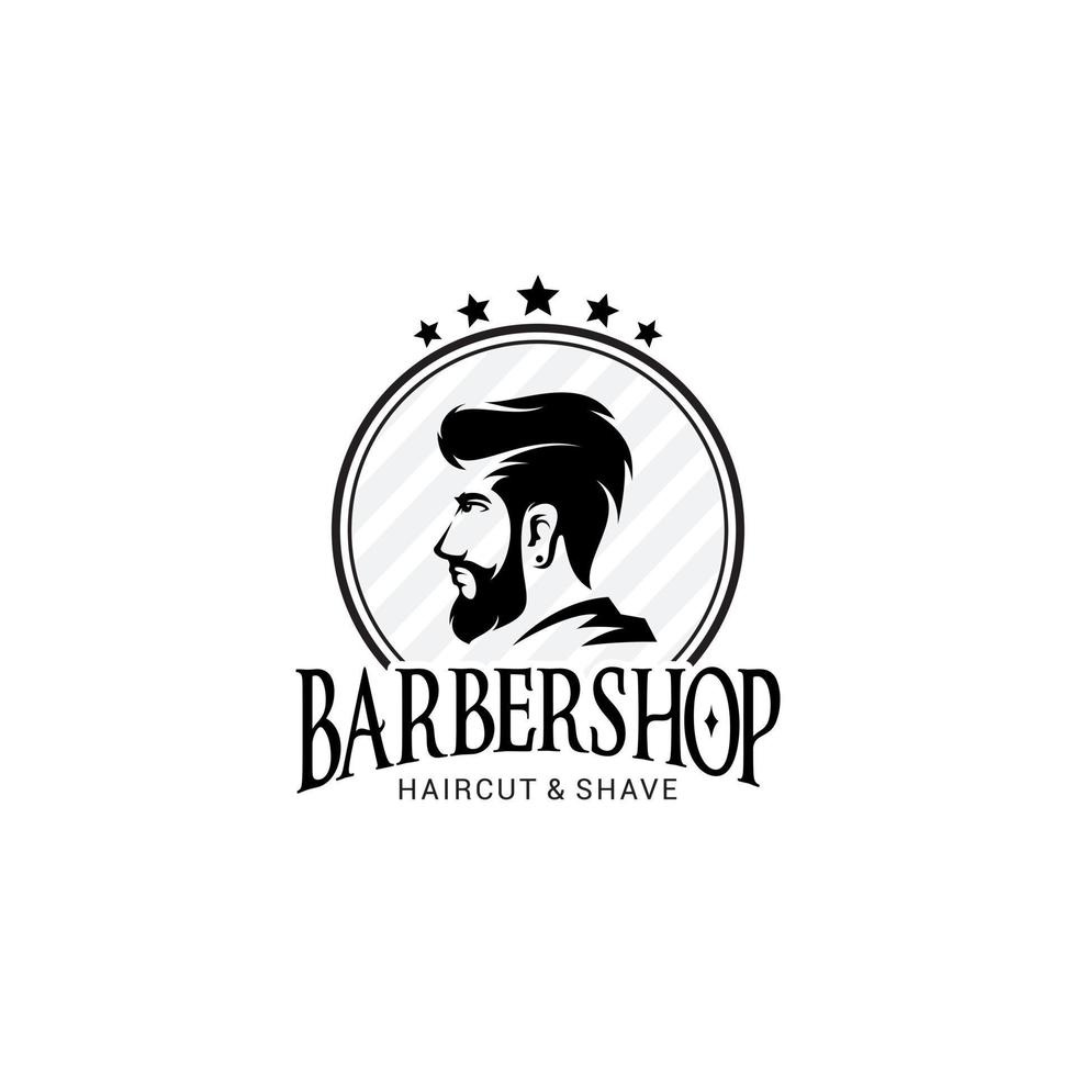 barberare affär logotyp vektor mall v2