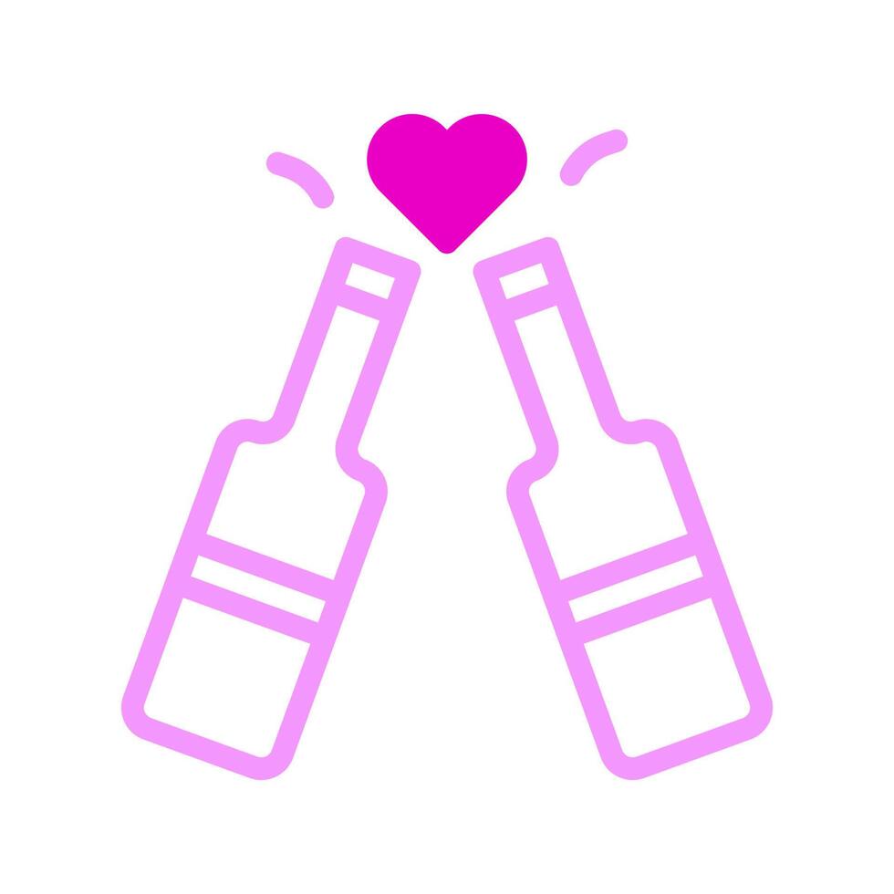 Wein-Symbol Duoton rosa Stil Valentinstag Illustration Vektorelement und Symbol perfekt. vektor