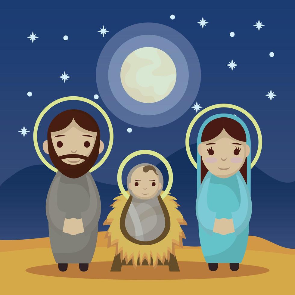 Jesu uppenbarelse, helig familj vektor