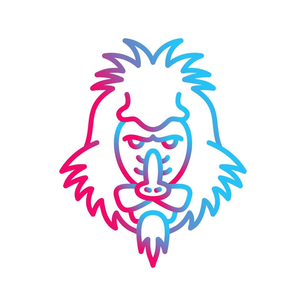 Mandrill-Vektor-Symbol vektor