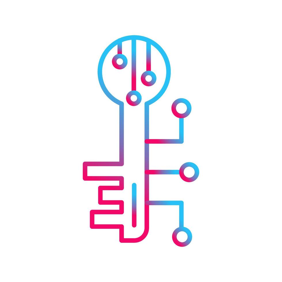Vektorsymbol für elektronischen Schlüssel vektor