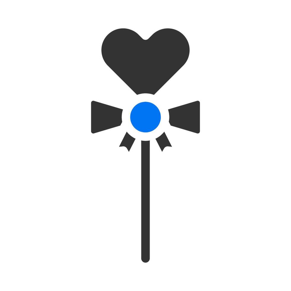 Süßigkeiten-Symbol solide blau grau Stil Valentinstag Illustration Vektorelement und Symbol perfekt. vektor