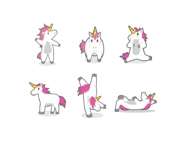 Söt Unicorns Vector