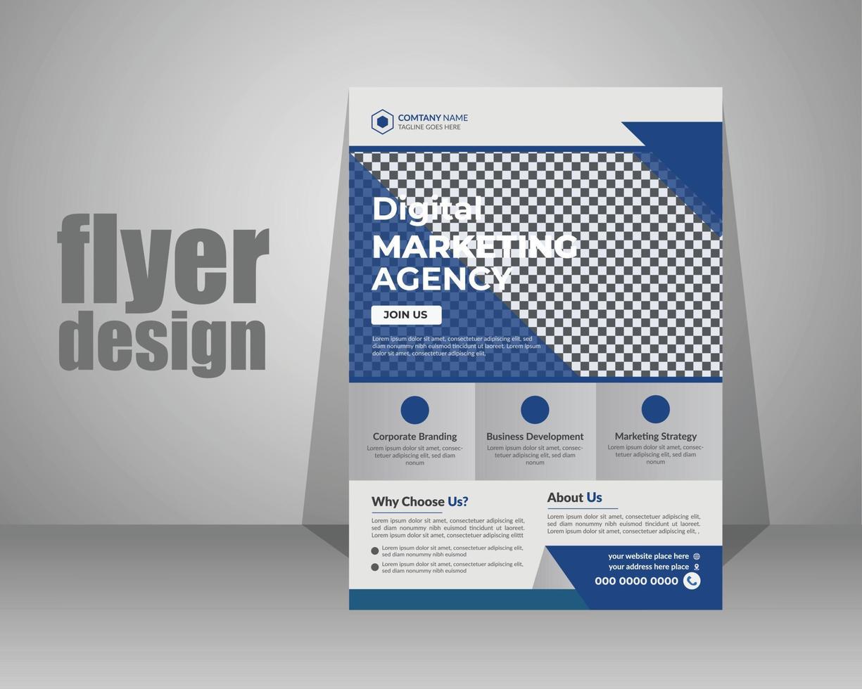 Corporate Business Flyer Poster Broschüre Design-Layout-Hintergrund, Vektor-Vorlage im A4-Format - Vektor