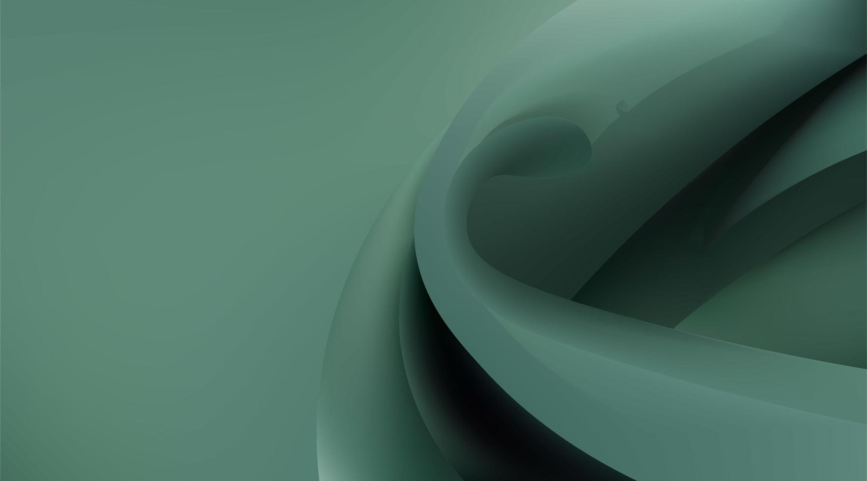 elegante seidig grüne Welle, Vektorhintergrund vektor
