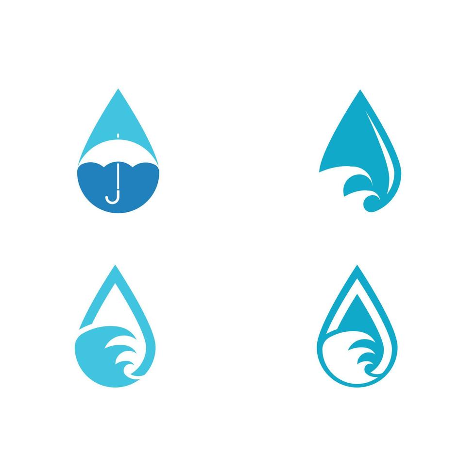 Wassertropfen-Logo-Vorlage vektor