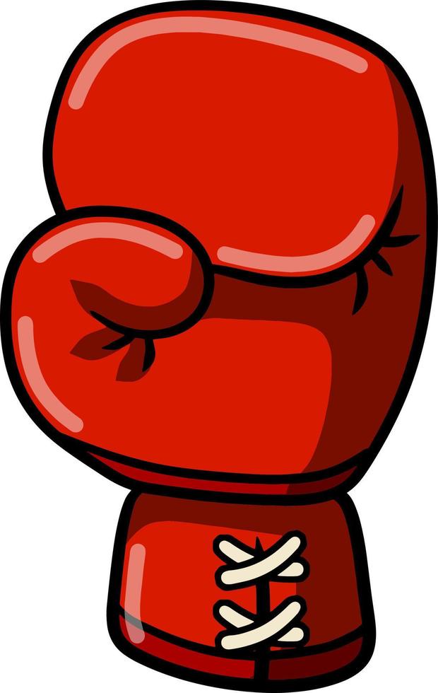 boxning handske. näve bekämpa. extrem sporter. symbol av de strejk och en knockout. sport Utrustning. tecknad serie illustration vektor