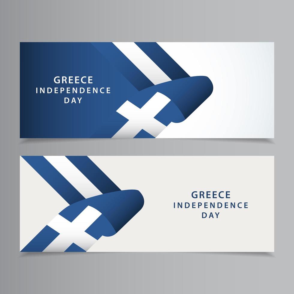 glad greklands självständighetsdag firande vektor mall design illustration