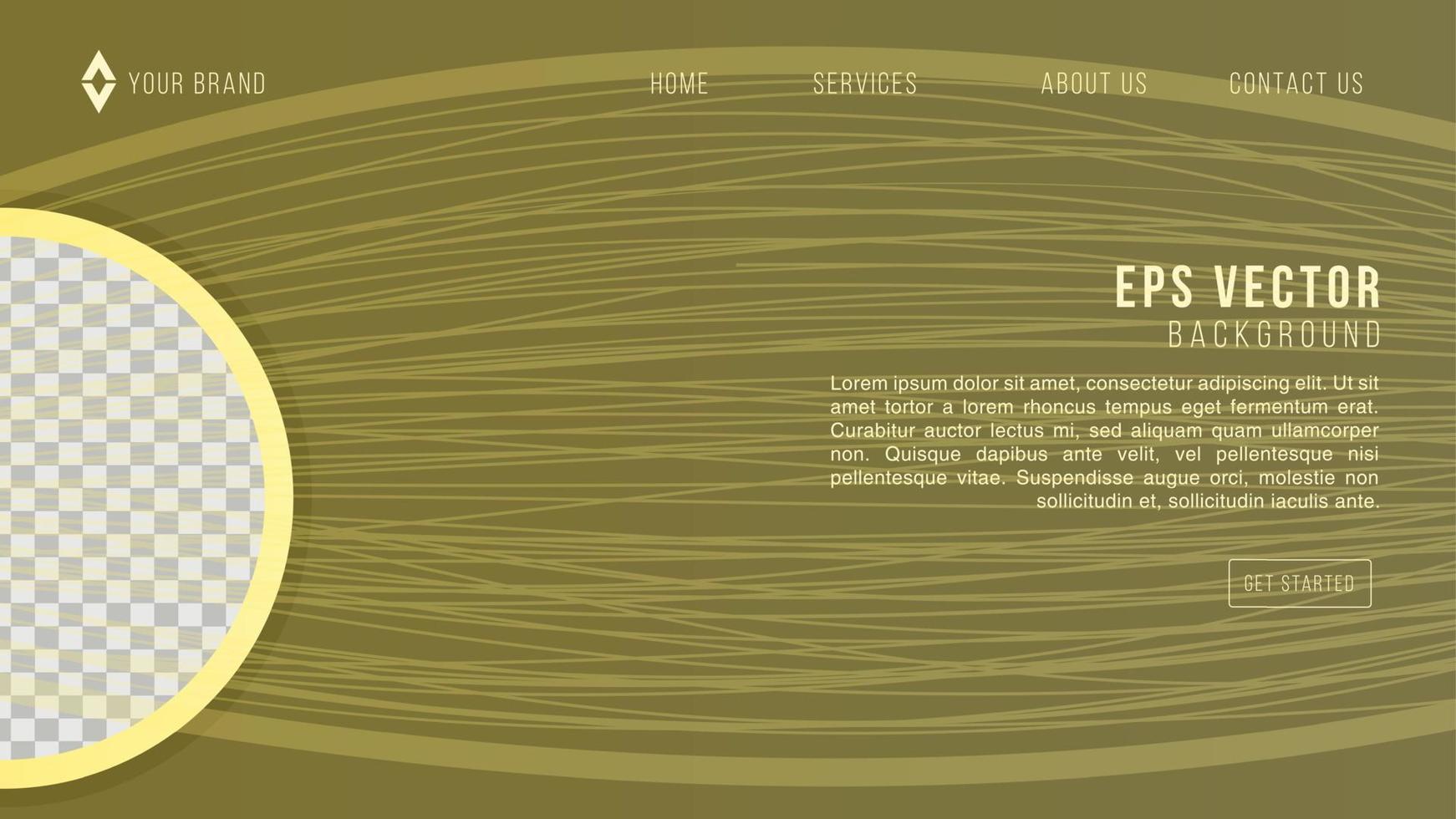 Gelb auf brauner Vektor-Cover-Webvorlage mit Wellenlinien. intelligentes Design für Geschäftsanzeigen. vektorabstrakt, wissenschaft, futuristisch, energietechnologiekonzept vektor