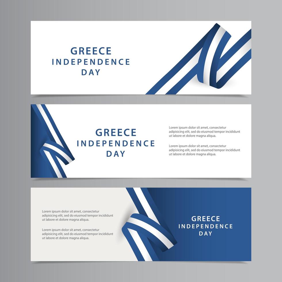 glückliche Griechenland Unabhängigkeitstag Feier Vektor Vorlage Design Illustration