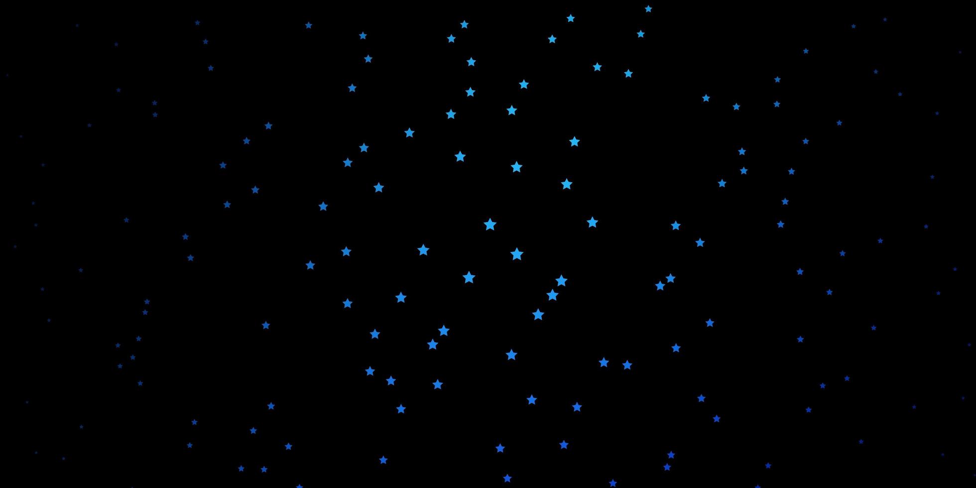 dunkelblaue Vektorschablone mit Neonsternen. vektor