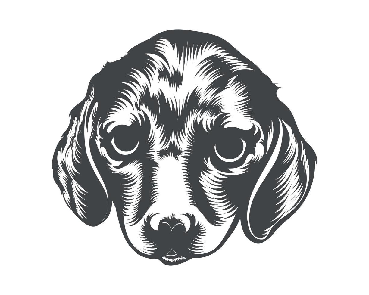 Dackelhunderasse-Vektorillustration, Dackelhundevektor auf weißem Hintergrund für T-Shirt, Logo und andere vektor