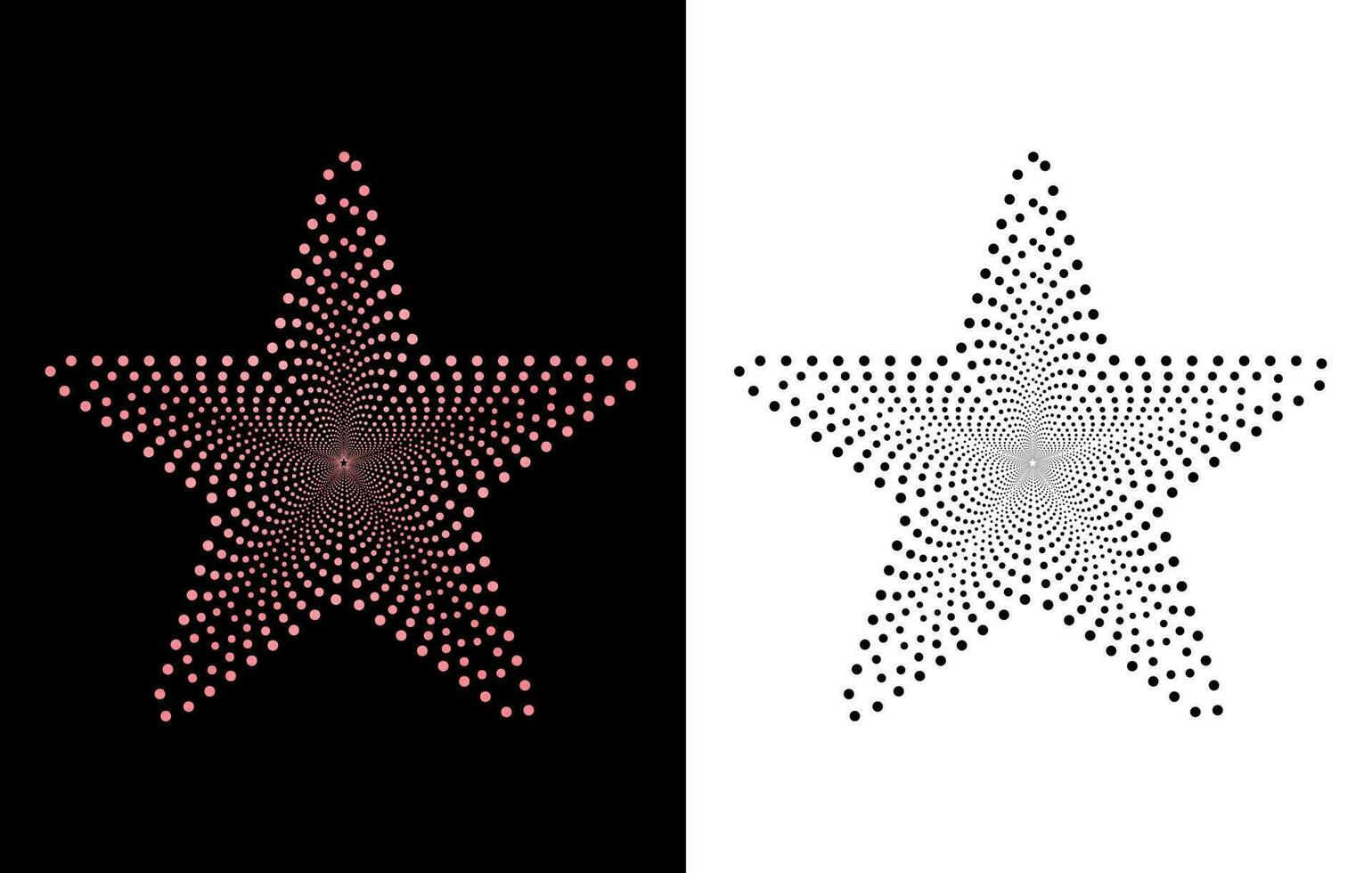 cirkel halvton fri, monokromi stjärna halvton effekt vektor fri, abstrakt prickad cirklar