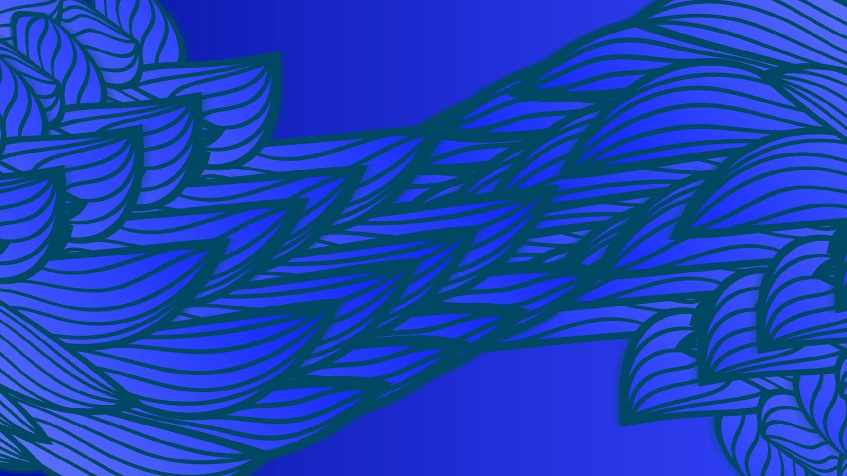 minimaler blauer Doodle-Hintergrund, abstrakte kreative Blumen-Doodle-Hintergründe, moderne Landing-Page-Vektorkonzepte. vektor