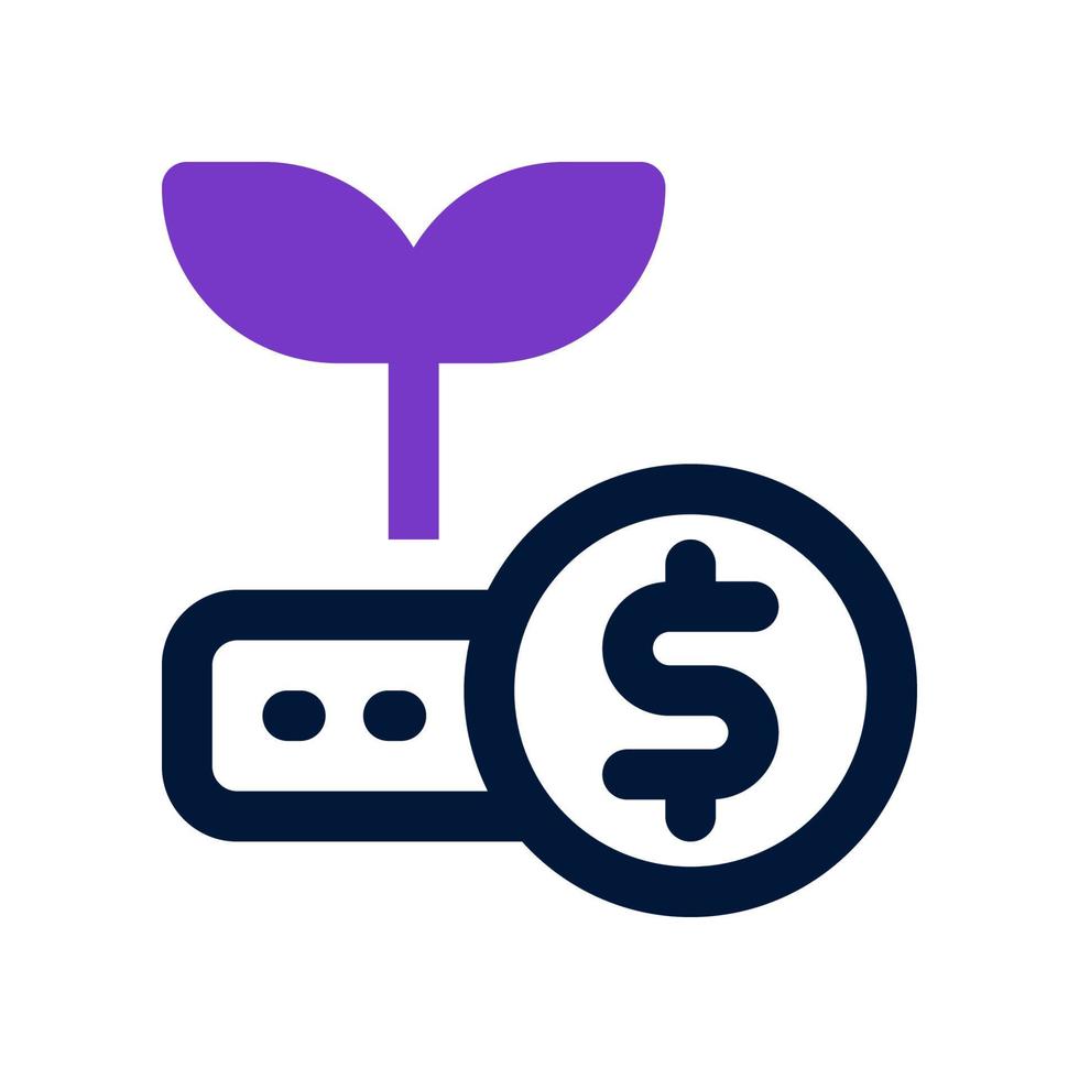 Geldwachstumssymbol für Ihre Website, Ihr Handy, Ihre Präsentation und Ihr Logo-Design. vektor