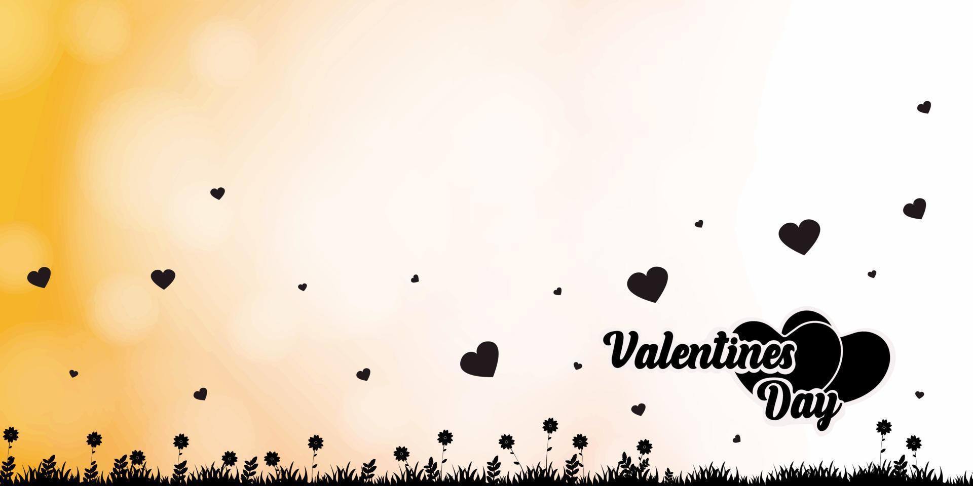 Happy Valentines Day Header oder Banner-Vorlage mit fliegenden Herzen auf weißem Hintergrund. Liebesplakat. vektor