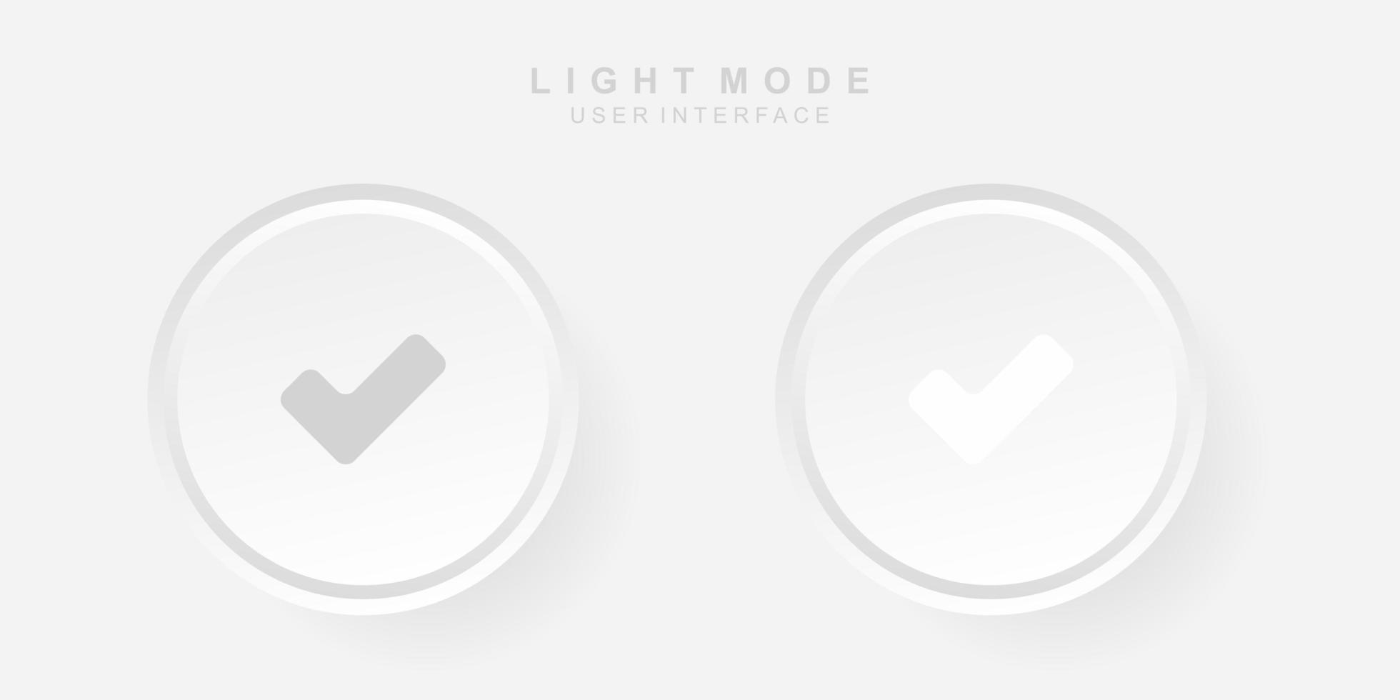 enkelt kreativt korrekt användargränssnitt i neumorfism design enkel modern och minimalistisk. vektor