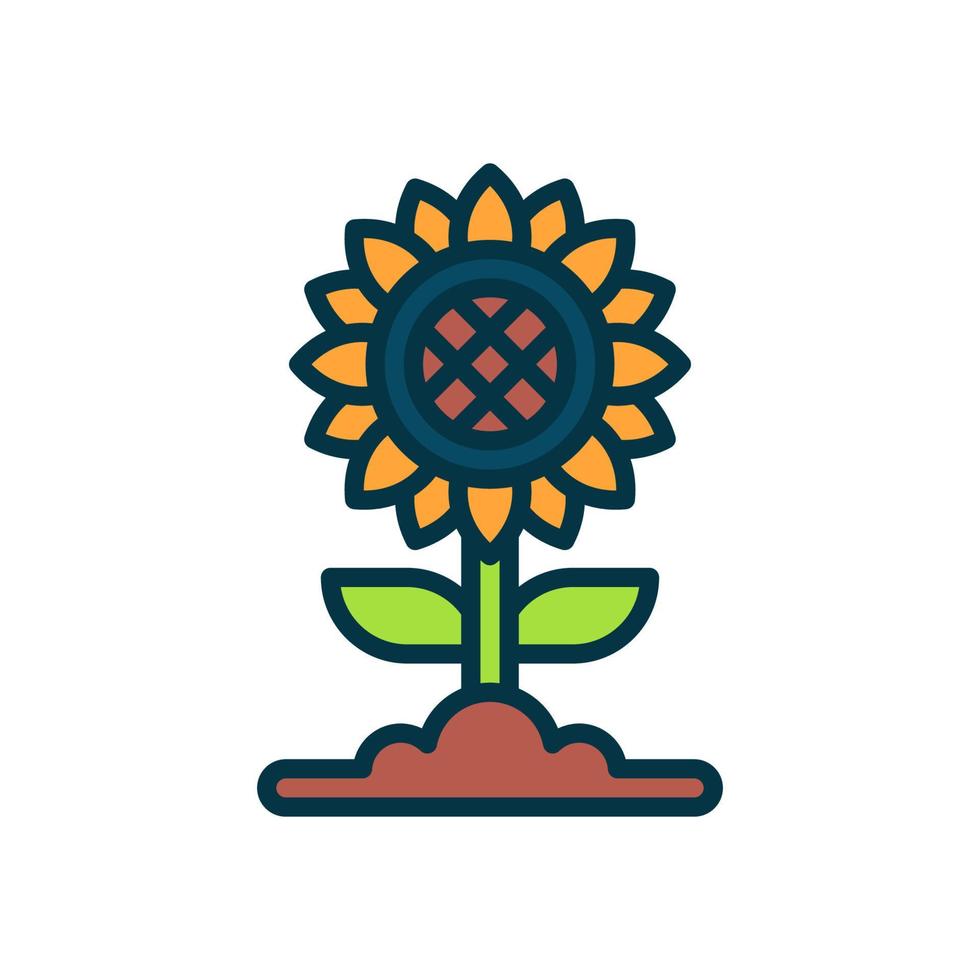 Sonnenblumensymbol für Ihre Website, Ihr Handy, Ihre Präsentation und Ihr Logo-Design. vektor