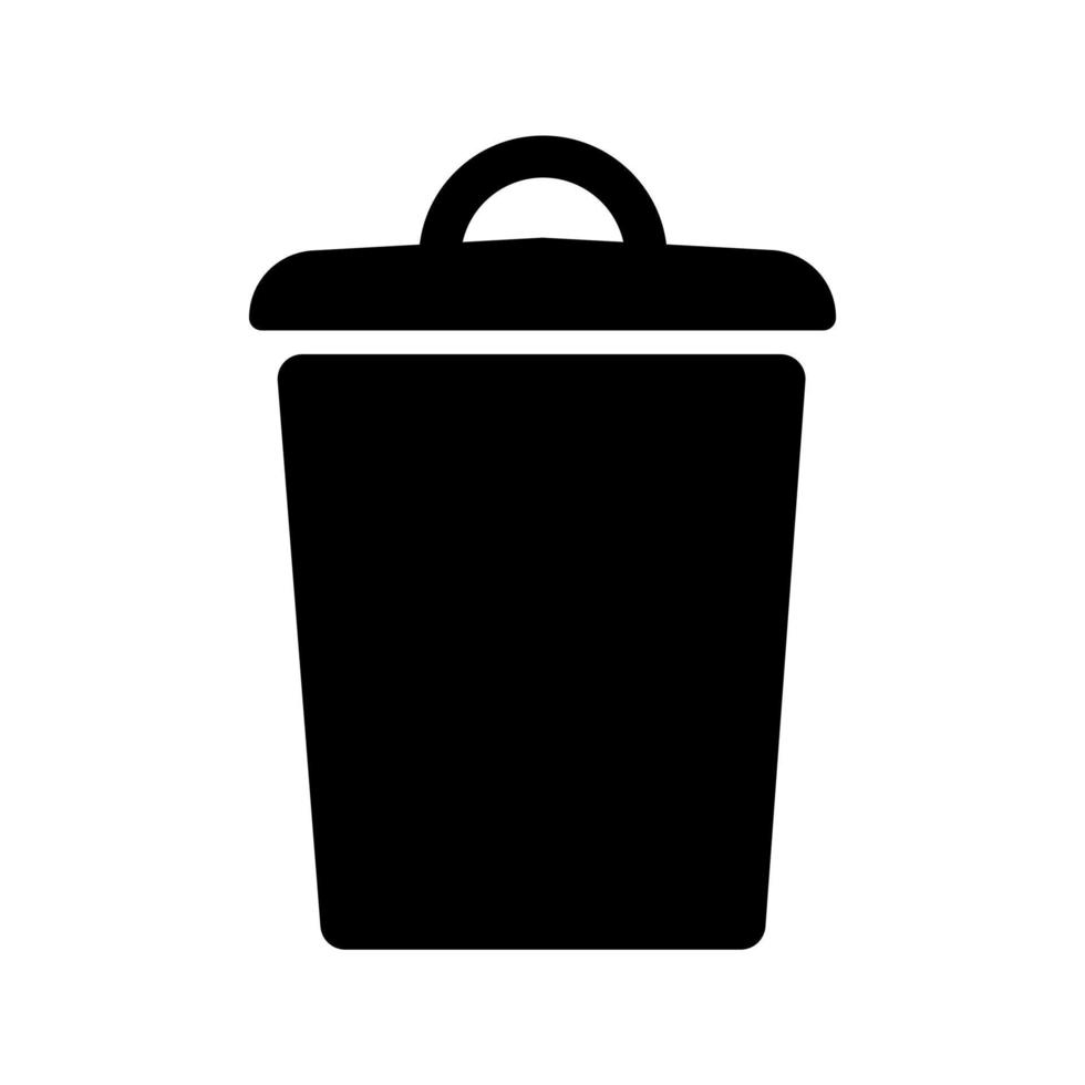 Mülleimer einfaches Symbol Bio-Öko-Symbol für Web und Business vektor