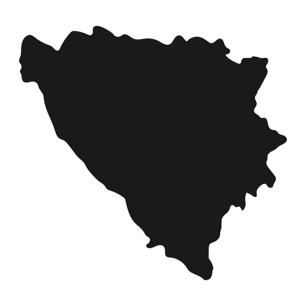hochdetaillierte Karte von Bosnien und Herzegowina mit isolierten Grenzen im Hintergrund vektor
