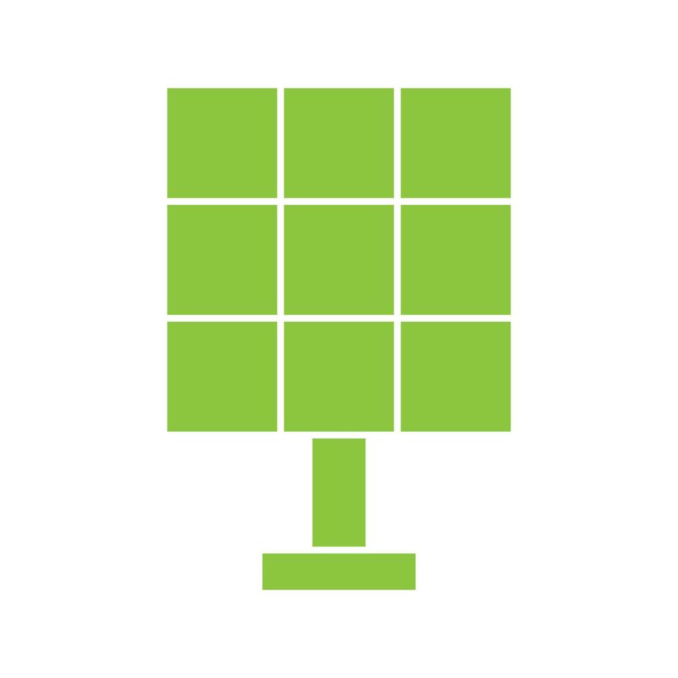 eco sol- batteri ikon bio natur grön eco symbol för webb och företag vektor
